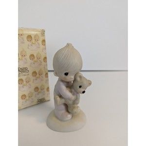 1977 Vintage Precious Moments Jonathan & David "Jesus Loves Me" Enesco figurine